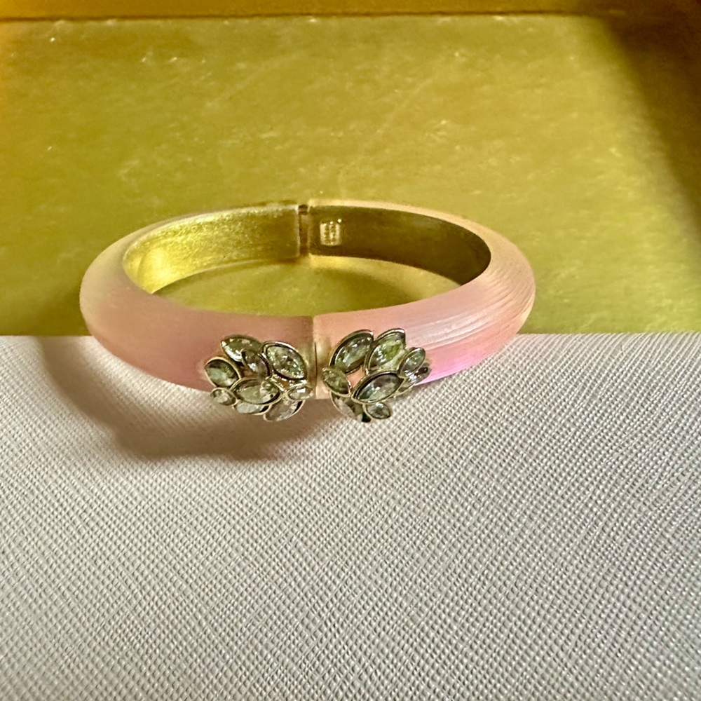 Alexis Bittar Crystal & Lucite Hinged Bangle brand new. Never worn!
